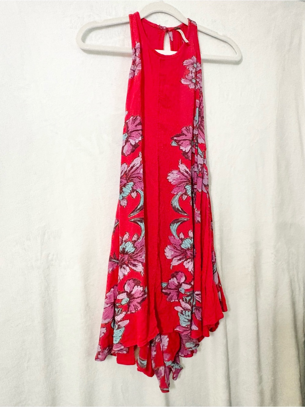 Free People Red High-Low Floral Sundress